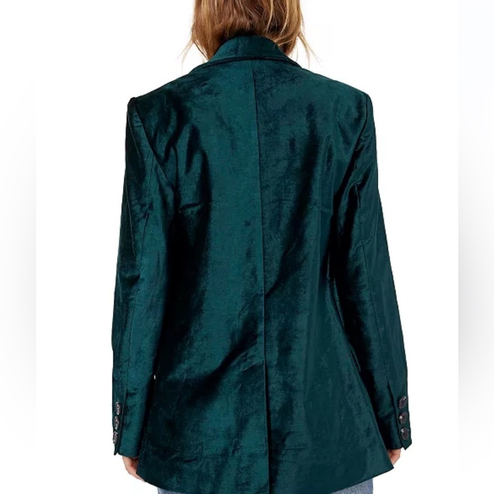 NWT $198 Free People Ashby velvet jade blazer XS - Picture 2 of 8